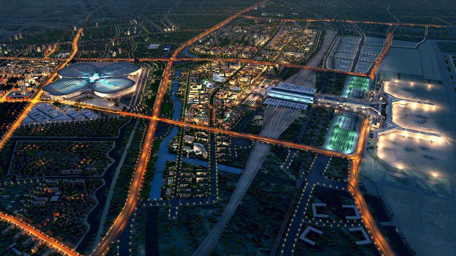 虹桥国际中央商务区鸟瞰。虹桥商务区管委会 供图 虹桥国际中央商务区鸟瞰。虹桥商务区管委会 供图